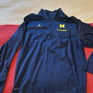 Jordan Blue and Yellow Quarter-Zip Pullover